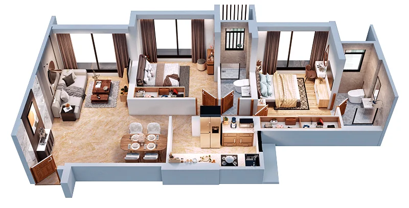 NL Park View Floor 3D View